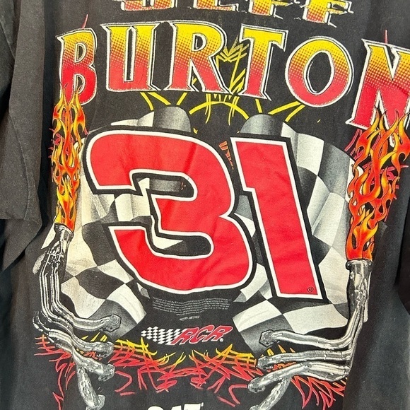 Vintage Jeff Burton #31 CAT Racing Logo T-Shirt TEE Adult Size XL RCR - Picture 2 of 7